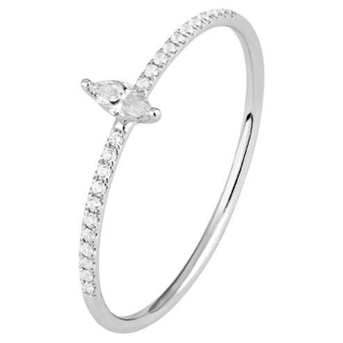 Anello con diamante taglio marquise Mozafarian in vendita