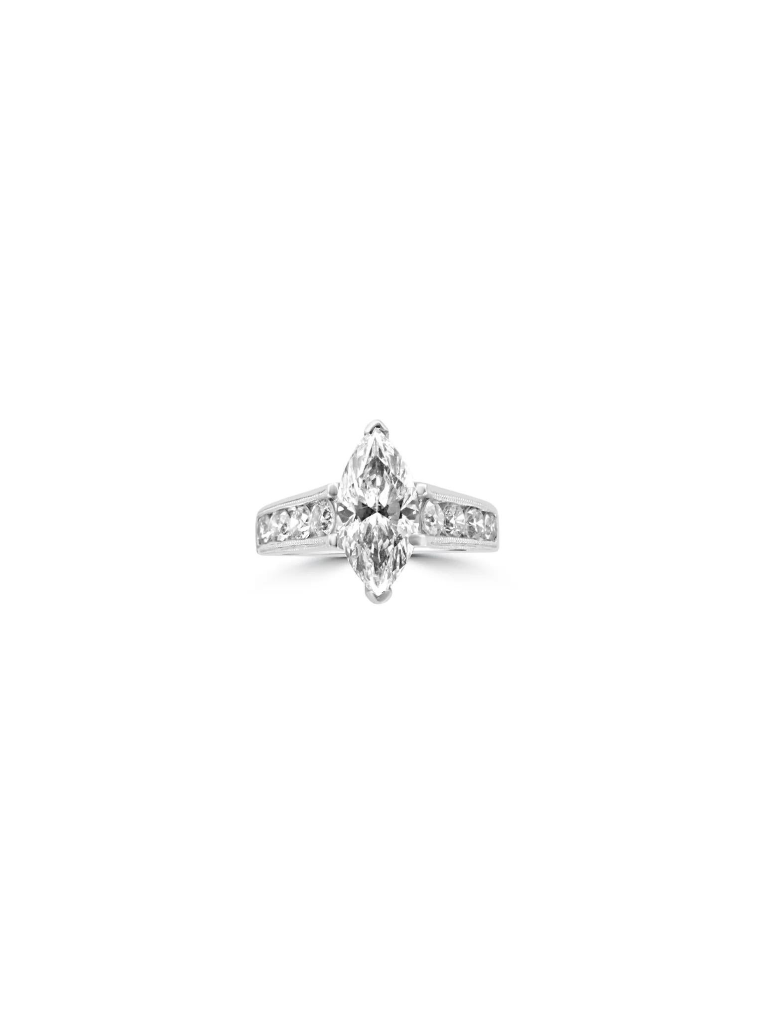 Mozafarianischer Marquise-Diamantring (Kunsthandwerker*in) im Angebot