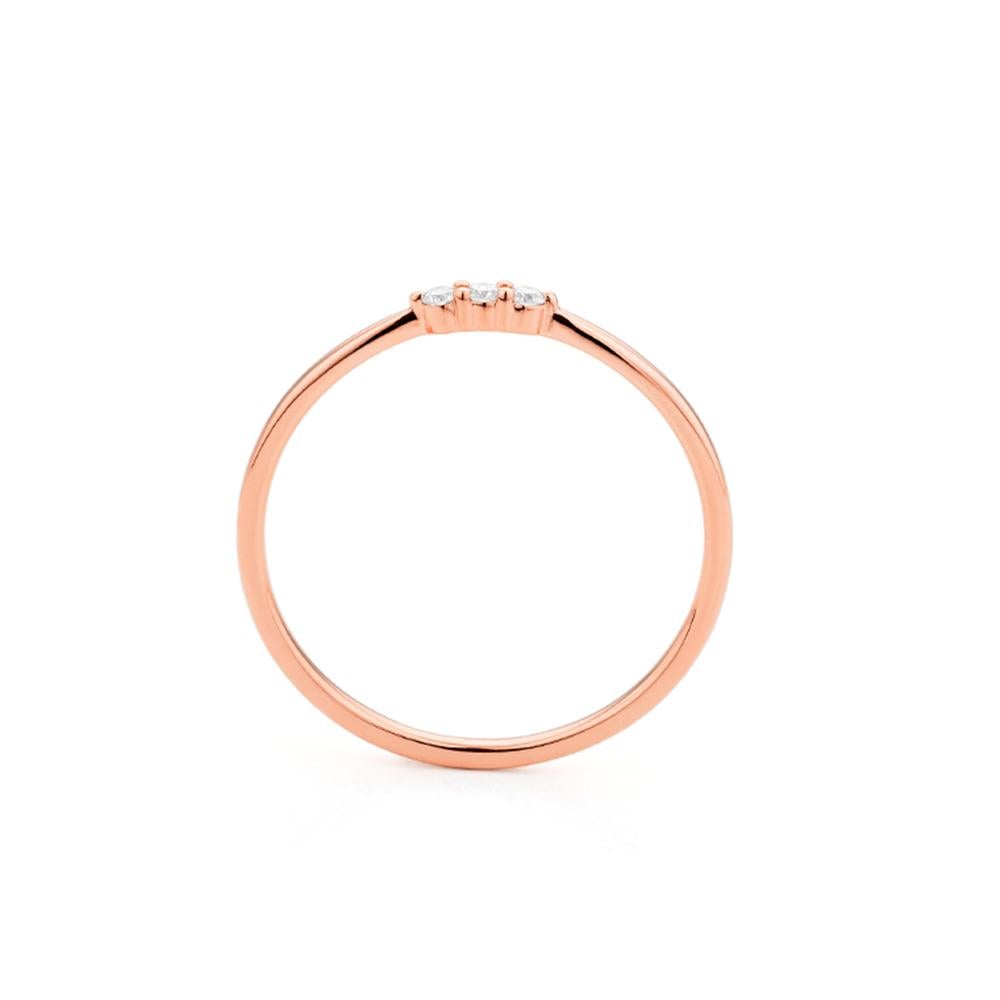 Artisan Bague en diamant minimaliste Mozafarian en vente