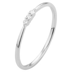 Bague minimaliste en or blanc 18k avec diamants de Mozafarian