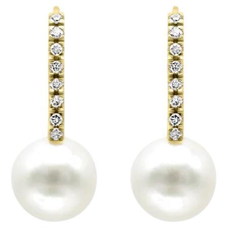 Mozafarian Pearl and diamond earrings