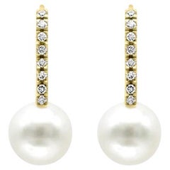 Mozafarian Pearl and diamond earrings