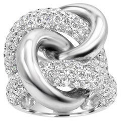 Anillo Mozafari Nudo de Amor de Platino y Diamantes