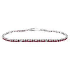 Bracelet tennis du Mozafarian en rubis et diamants