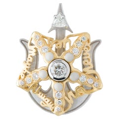 Mozafarian's Spinning Starfish Diamond Pendant with White Enamel