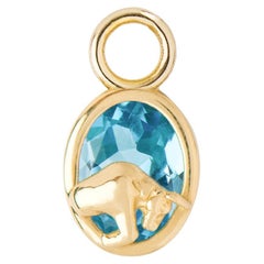 Mozafarian Taurus Capsule Pendant with Blue Topaz