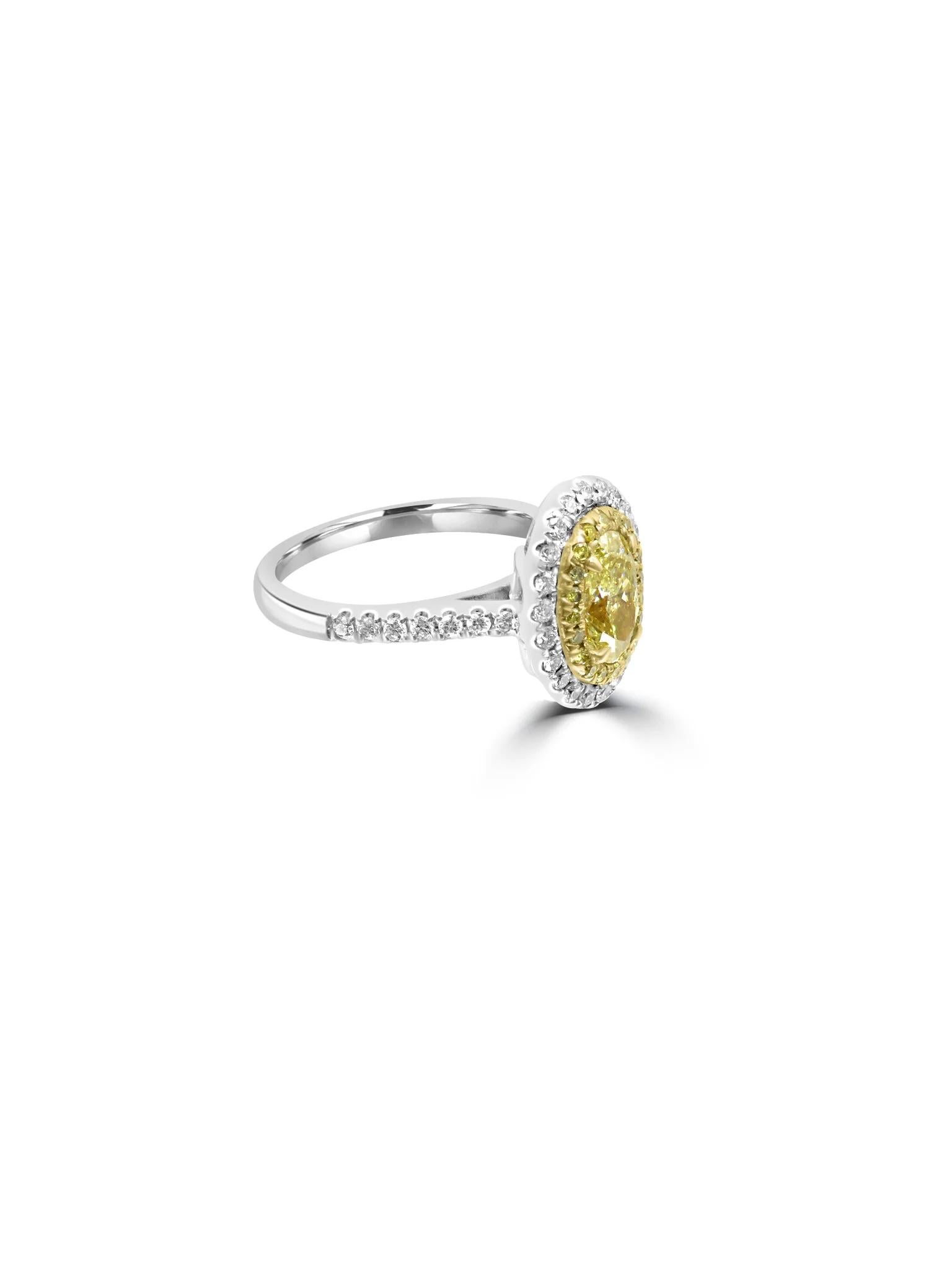 Anillo Mozafari de Diamantes Amarillos Artesano en venta