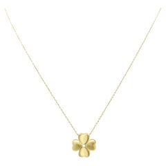 Mozafarian Yellow Gold Clover Leaf Pendant