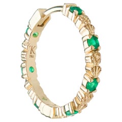 Emerald Hoop Earrings