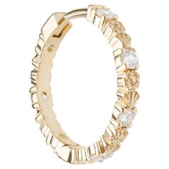 Mozafarian's Lotus & Rose Diamond Hoop
