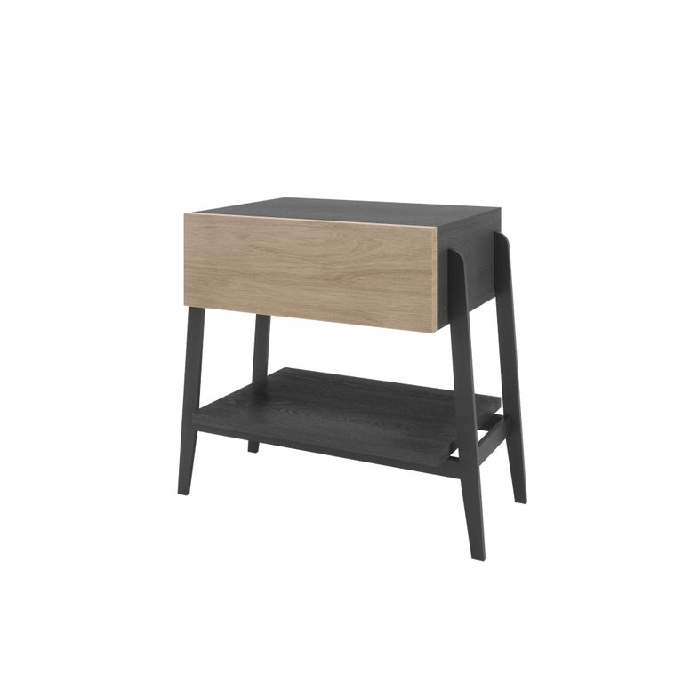 Mozaik Bedside Table Oak Veneer For Sale at 1stDibs