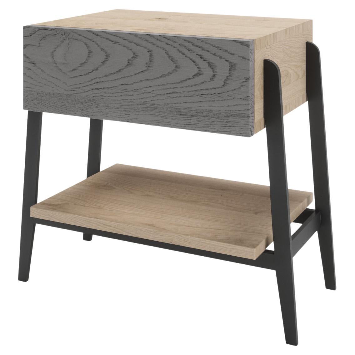 Pair of Scandinavian Modern Oak Bedside Tables at 1stDibs