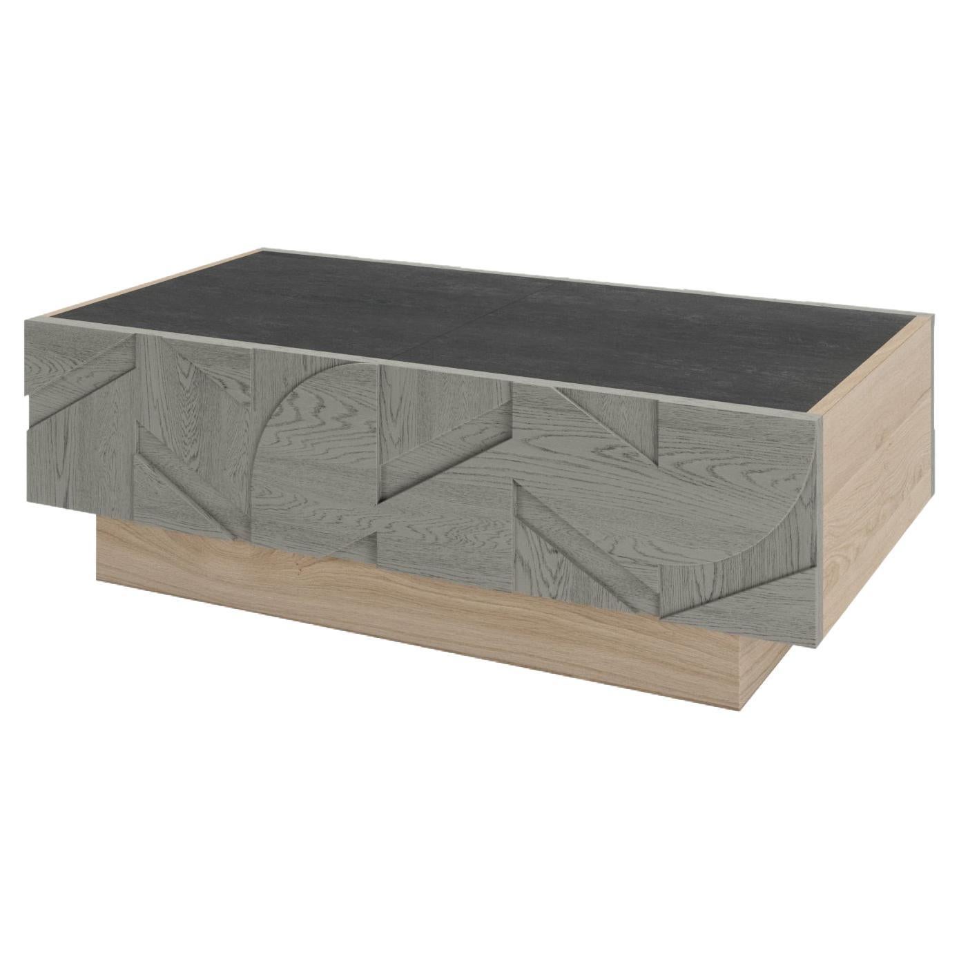 Mozaik Rectangular Coffee Table Oak Veneer