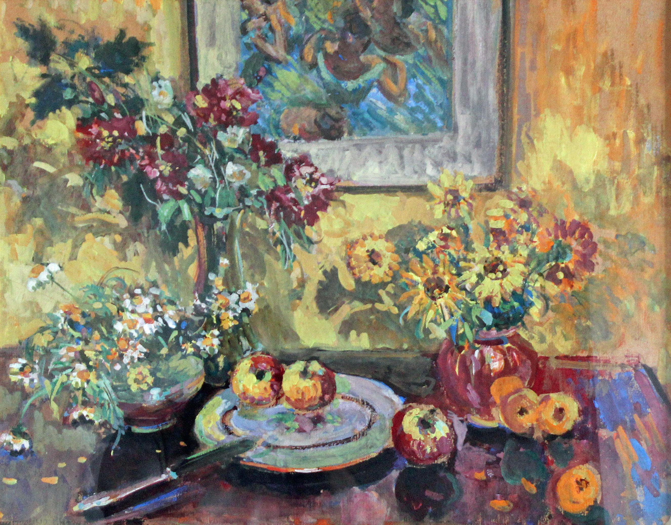 Mozalevskaia Nina Still-Life Painting - Flowers and fruits