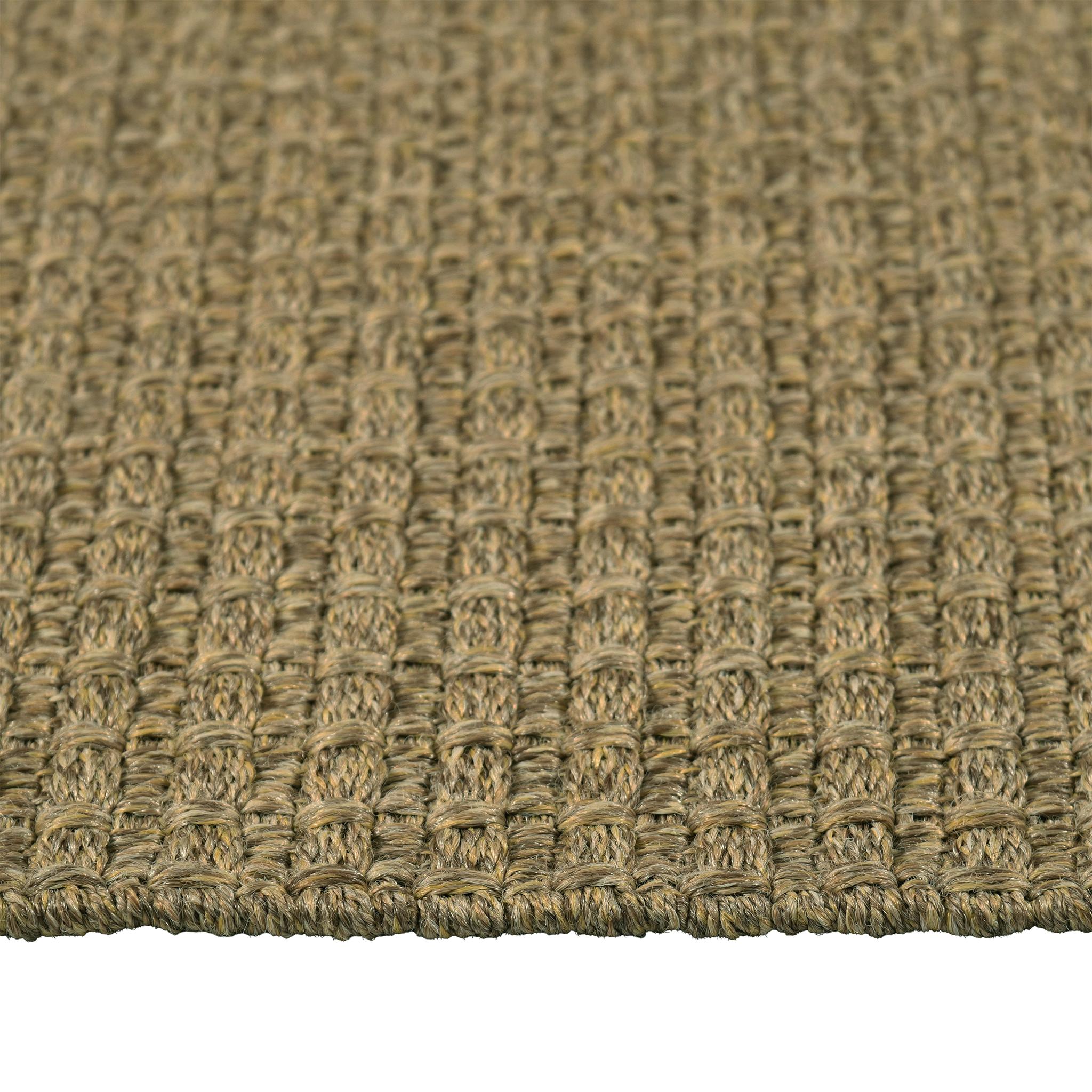 XXI secolo e contemporaneo Mozambico 8x10ft oro chiaro sisalene 100% PP mini plaid  tappeto di lusso tessuto a mano in vendita