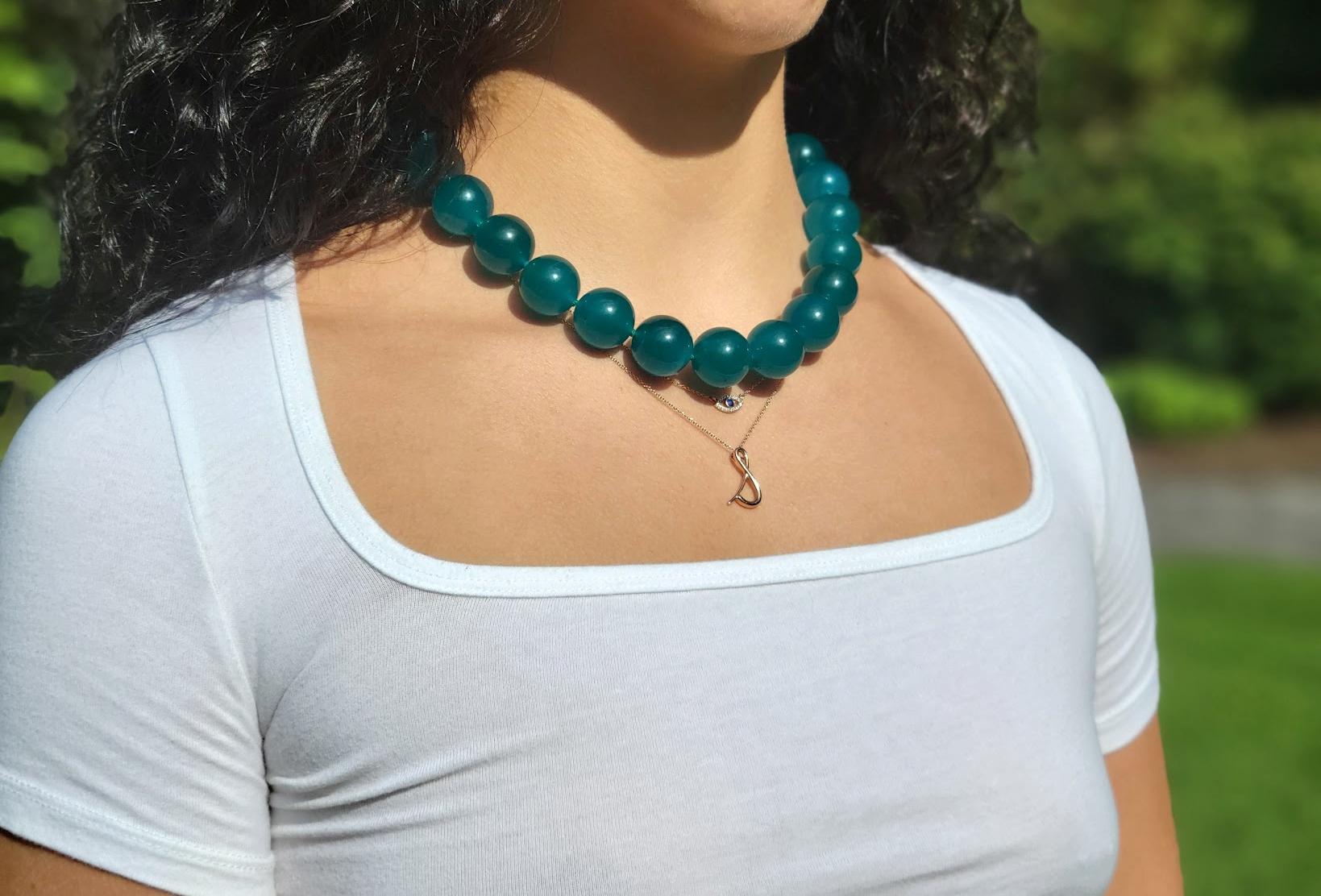 Collana di amazzonite del Mozambico in vendita 2