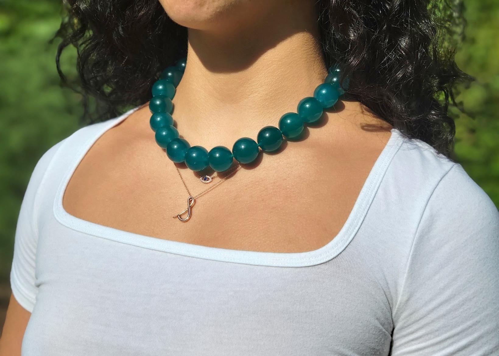 Collana di amazzonite del Mozambico in vendita 1