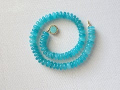 Mozambique Amazonite Rondelle Necklace with Amazonite Clasp