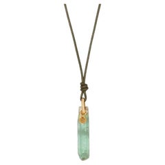 Mozambique Aquamarine '27.89ct' Necklace in 18k Yellow Gold