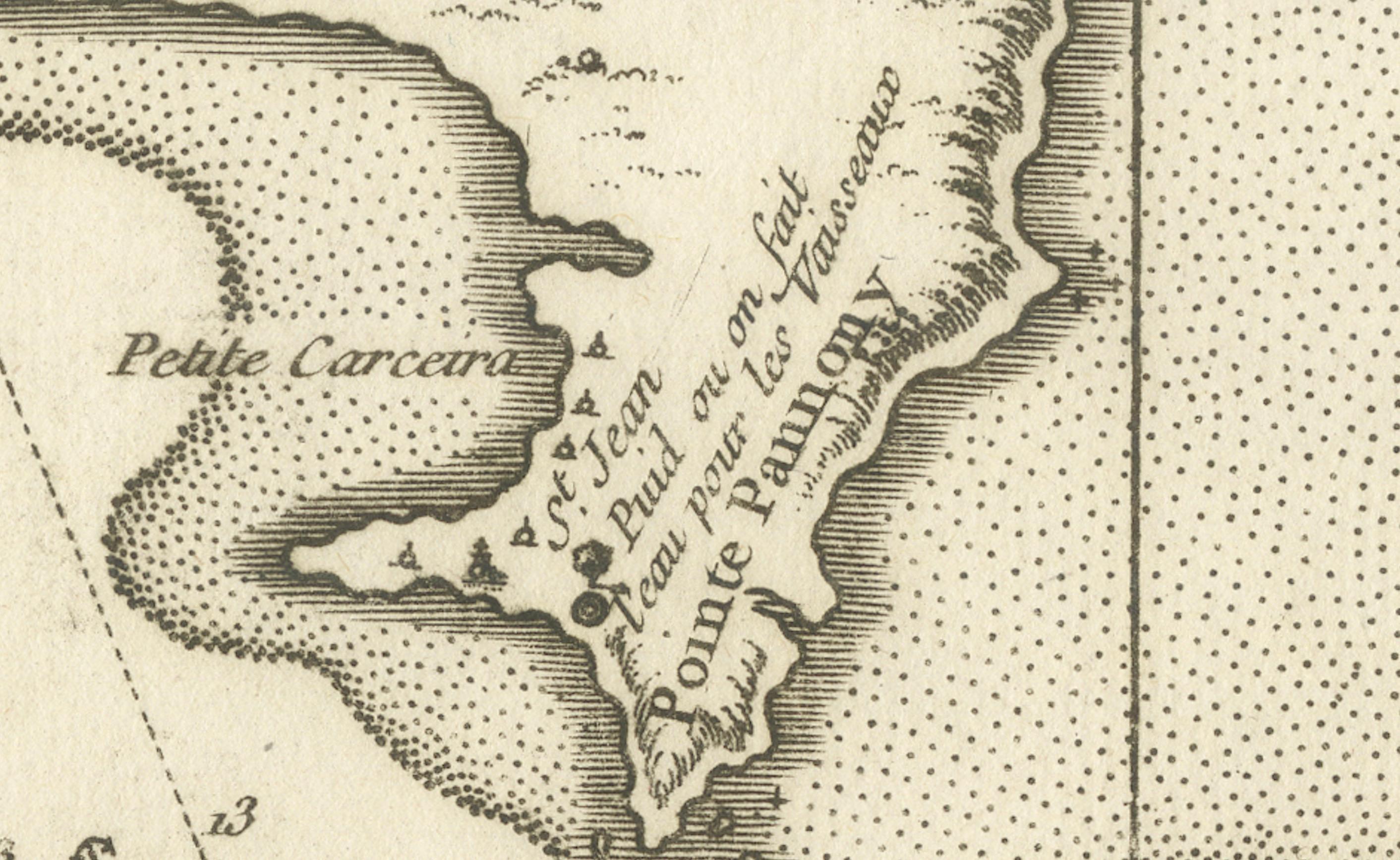 Mozambique Bay – French Naval Sea Chart by Bellin, c.1765
