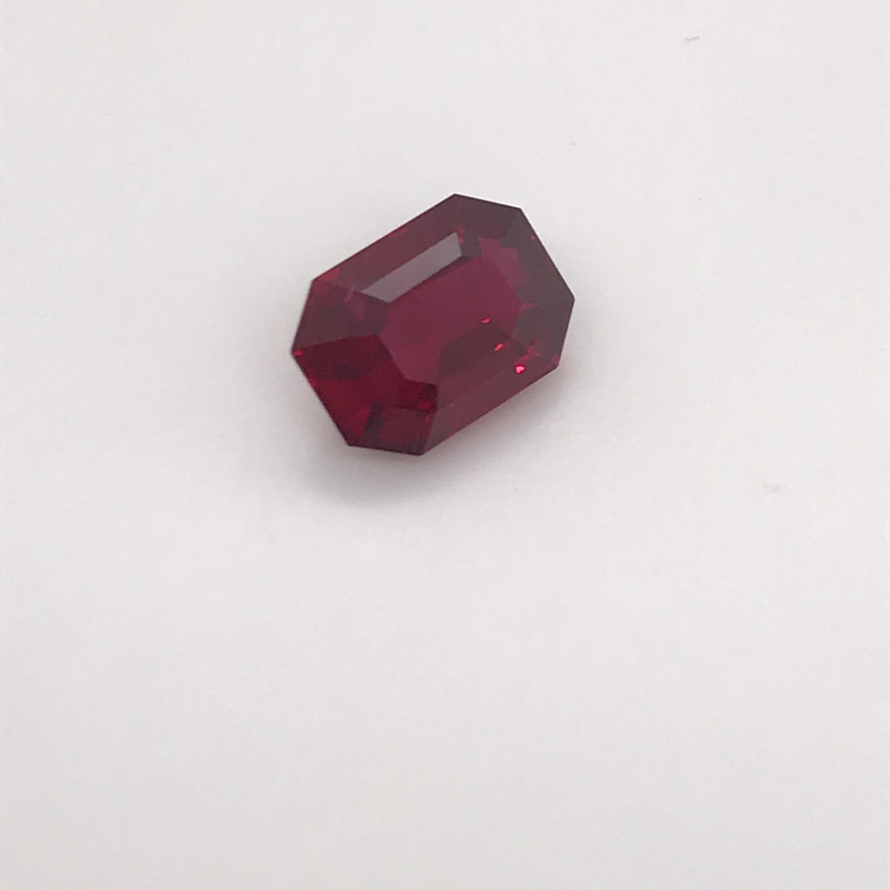 Contemporary Mozambique Natural Ruby Pigeon Blood 5.38 Carat