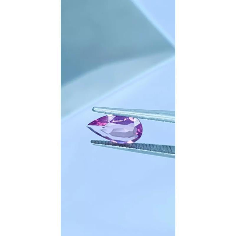 Mozambique Pink Spinel 1.12 cts Pear Shape Natural Stone In New Condition For Sale In Chicago, IL