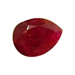 Mozambique Ruby 5.48cts Purplish Red Rare Size IGI Certified Natural Ruby Cut