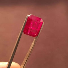 Rubis du Mozambique 6,72 carats rouge sang de sang non chauffé certifié IGITL sans chaleur