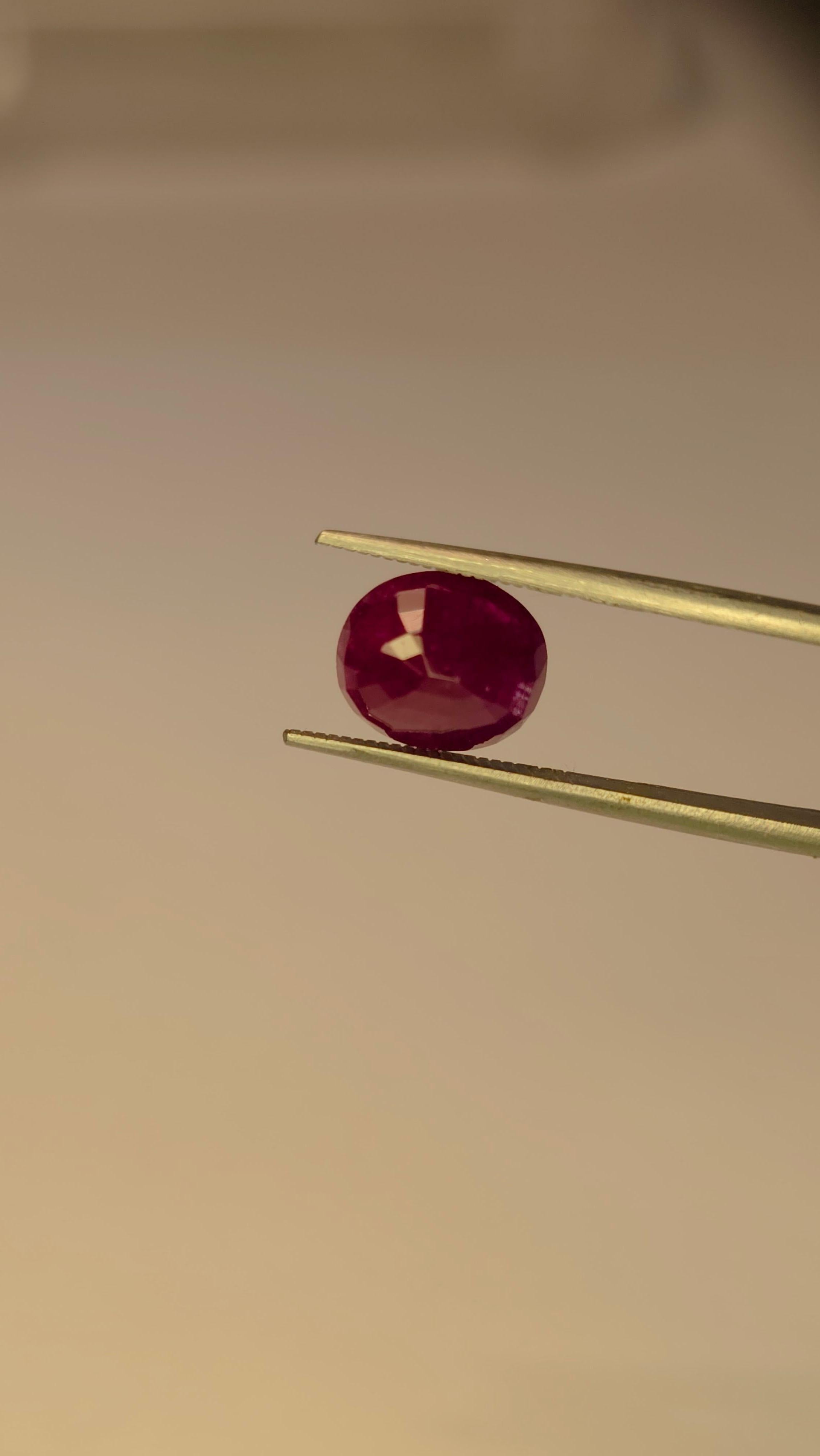 Mozambique Ruby Blood Red 4.05 cts 100% Natural Ruby Unheated Ruby Certified For Sale 5