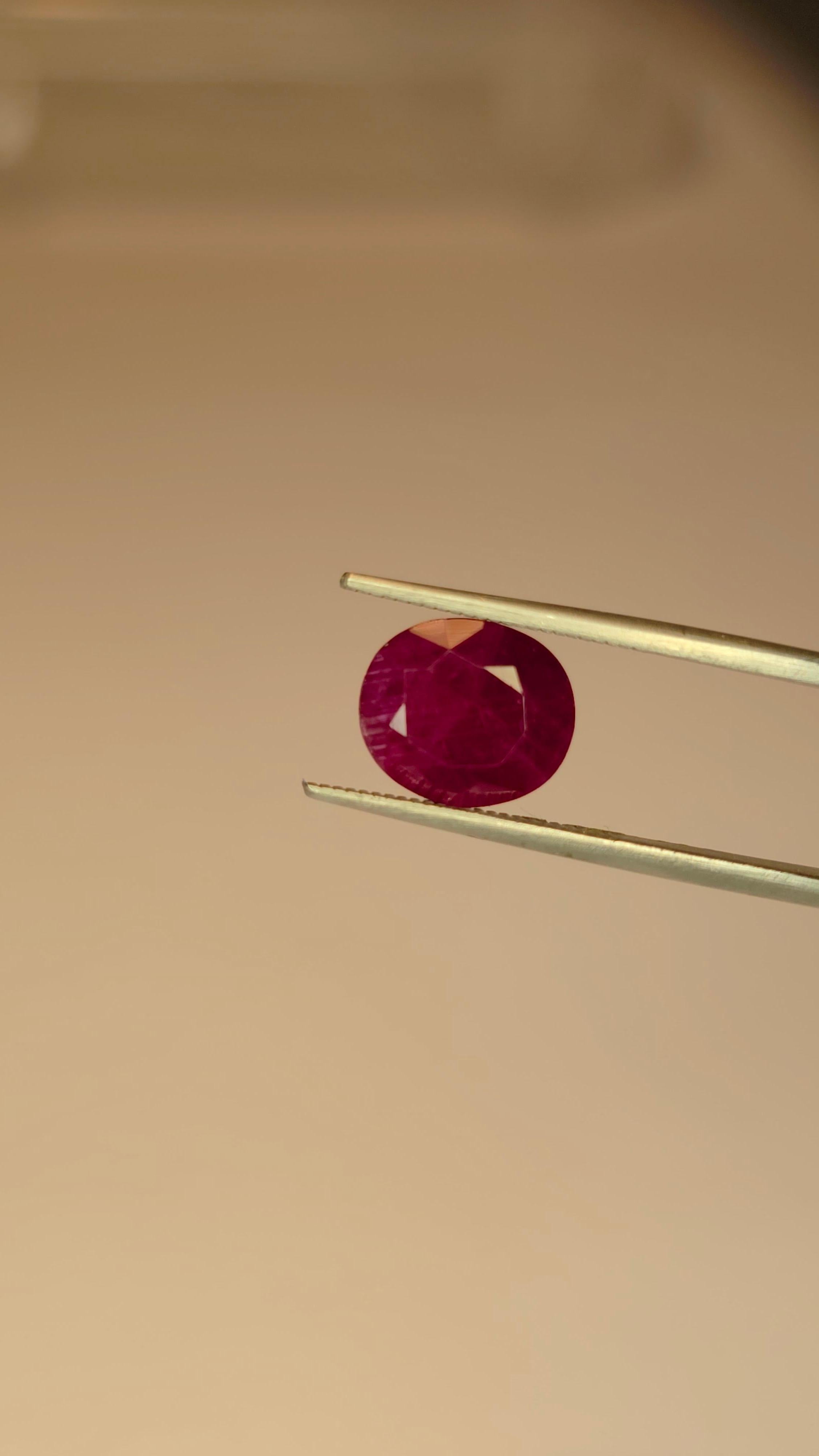 Mozambique Ruby Blood Red 4.05 cts 100% Natural Ruby Unheated Ruby Certified For Sale 6