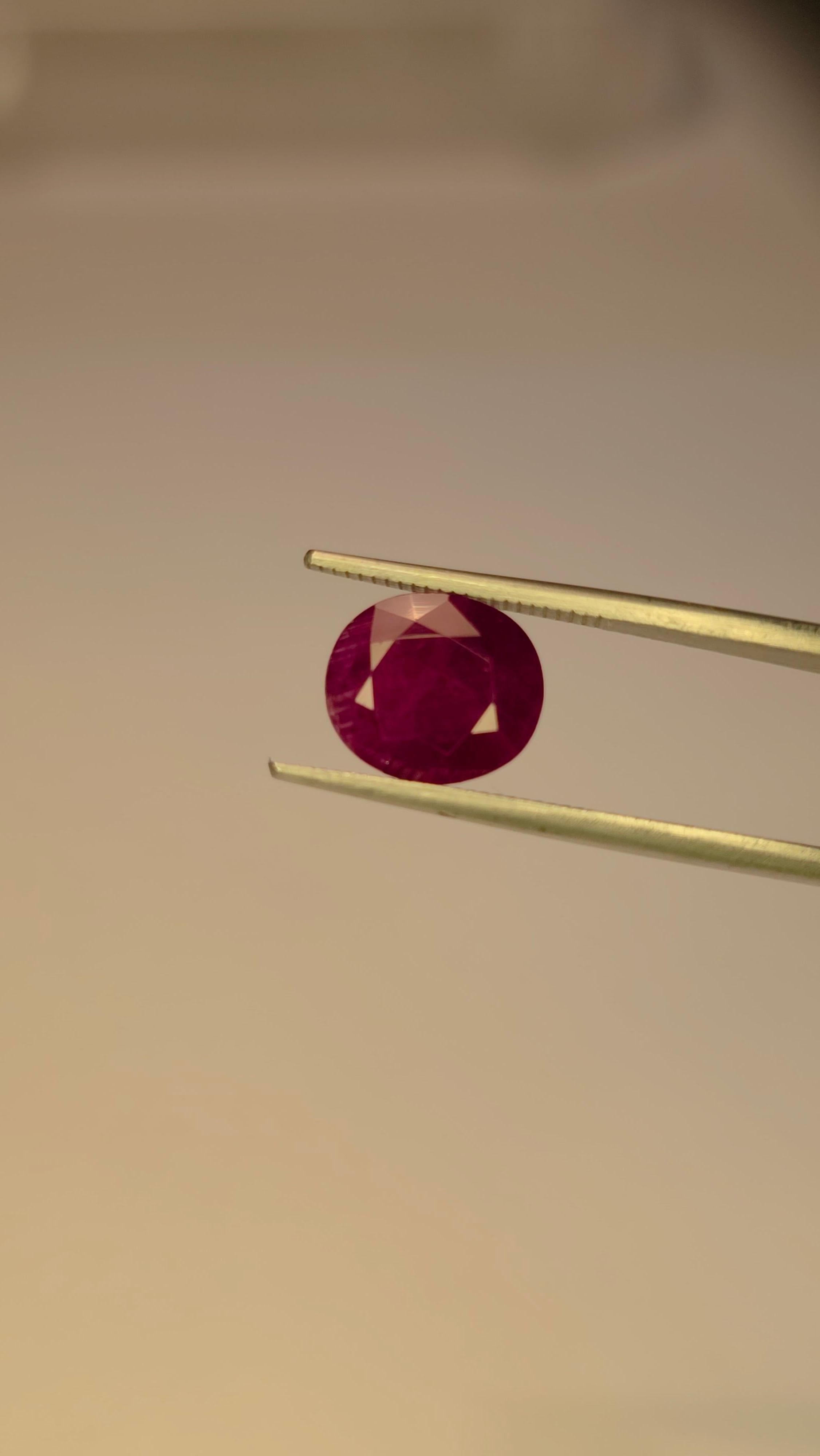 Mozambique Ruby Blood Red 4.05 cts 100% Natural Ruby Unheated Ruby Certified For Sale 2