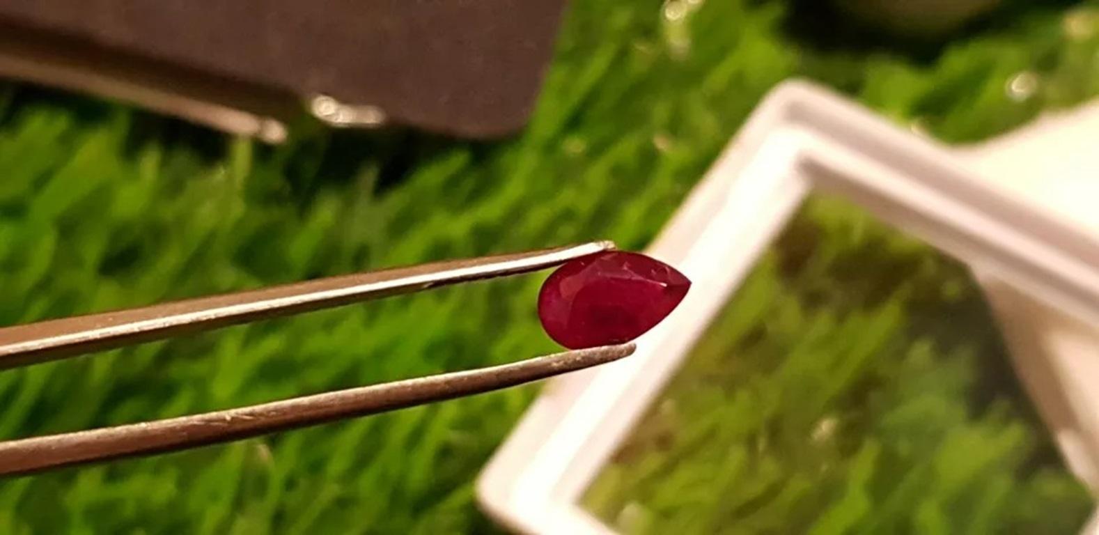 Mozambique Ruby Cut Stone 0.93cts 100% Natural Ruby IGI Certified Ruby Stone
Light weight can be worn everyday

Additional information:
Condition: New without tags: A brand-new, unused, and unworn item (including handmade items) that is not in
