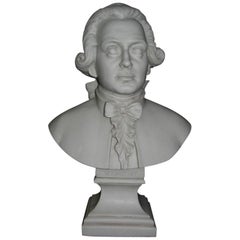 Mozart Marble Bust, 20th Century