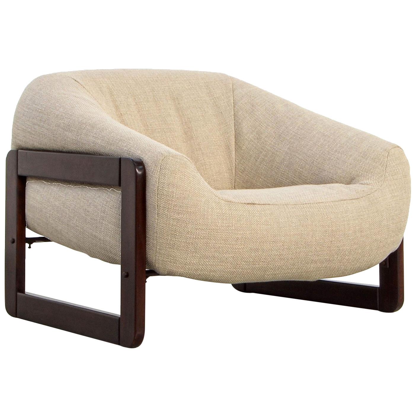 Mp 105 Lounge Chair, Jacaranda Rosewood, Brazilian Midcentury