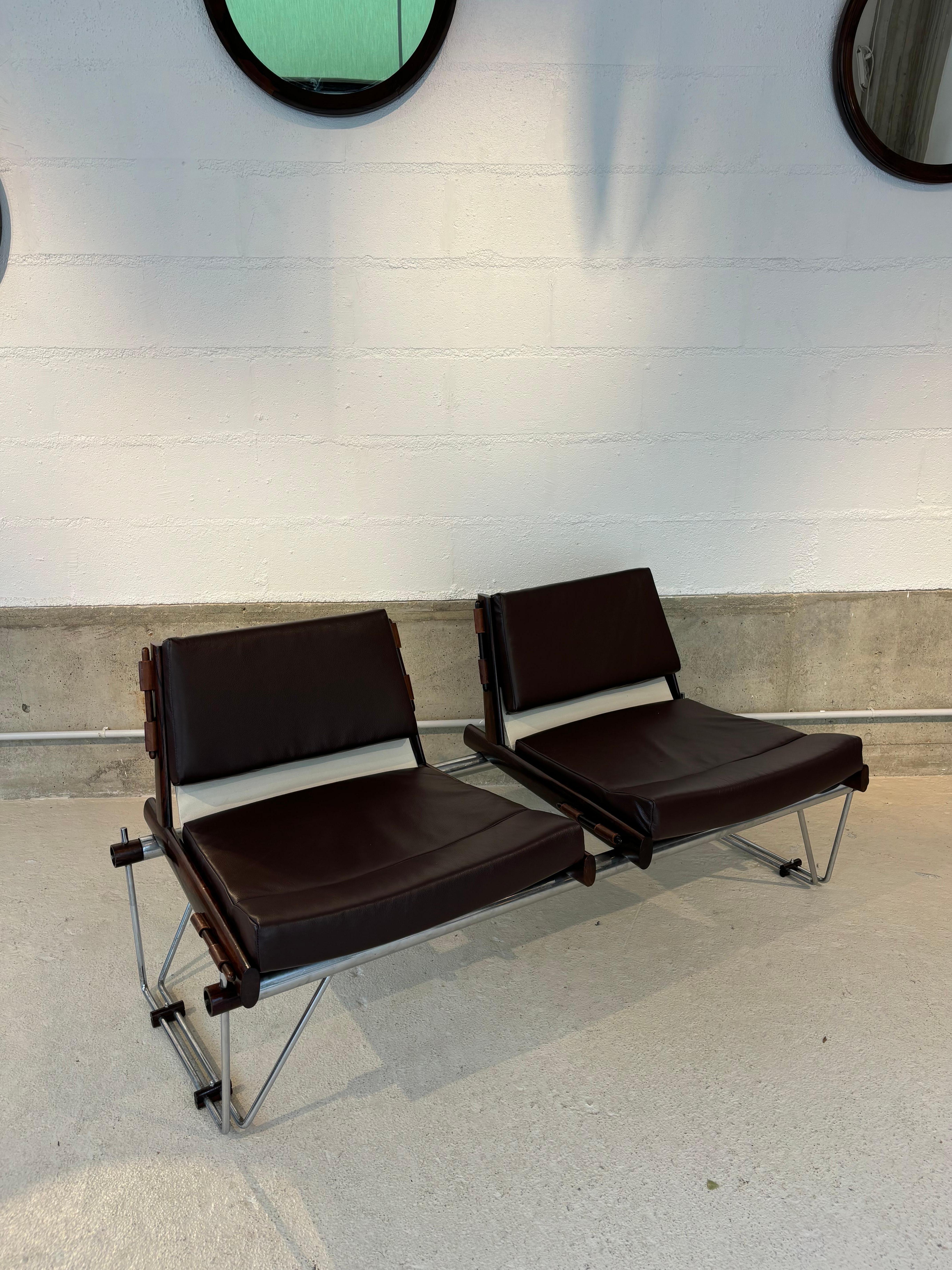 Rare banquette modulable par Percival Lafer vers 1973. 

Espléndida calidad de ejecución, 