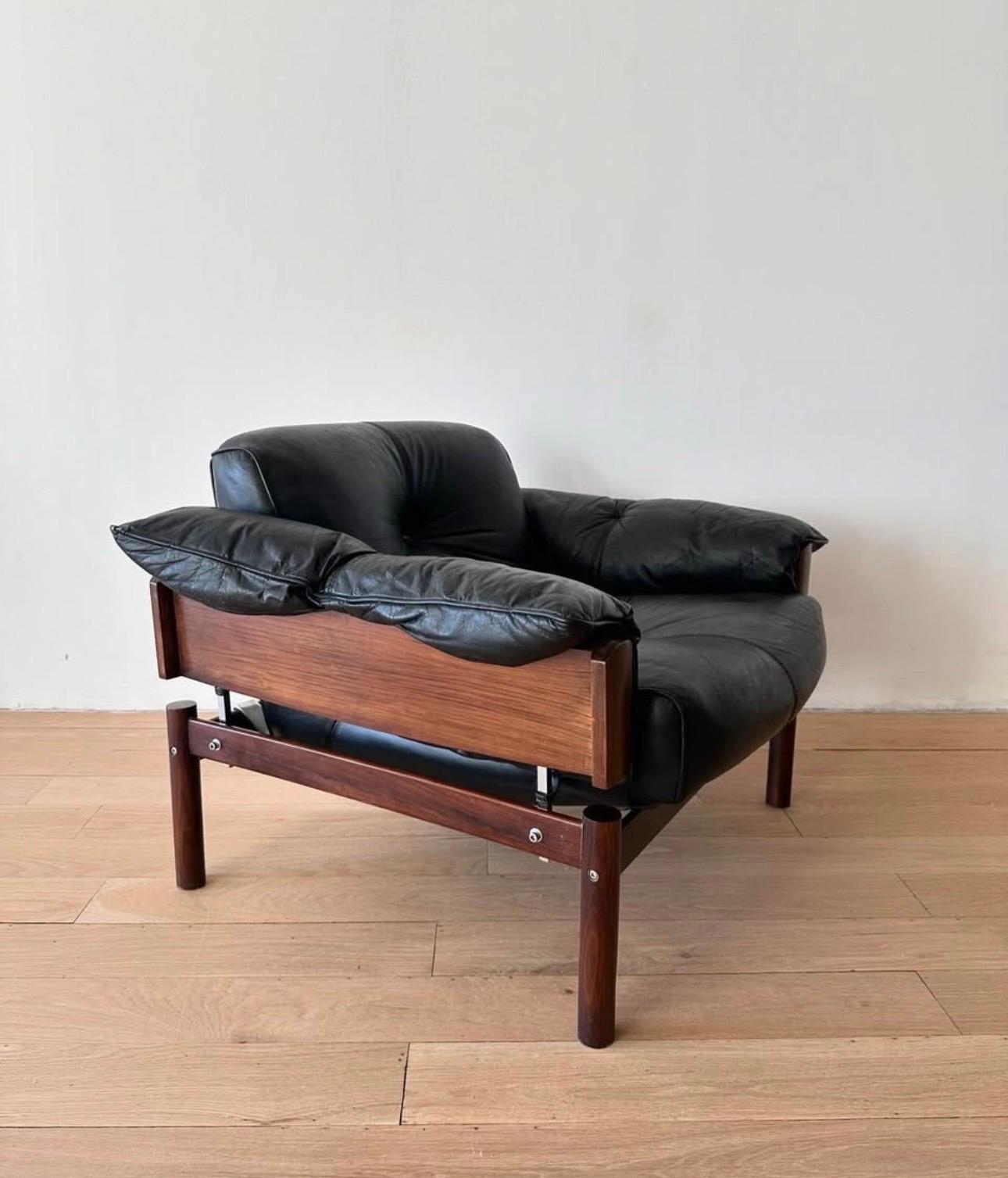 Leather MP-13 Armchairs by Percival Lafer For Sale
