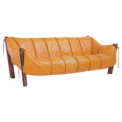 MP-211 Sofa in Leather by Brazilian Designer Percival Lafer for Móveis Lafer
