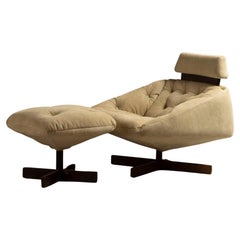 "MP-43 Lounge Chair and Ottoman by Percival Lafer, Brazilian Mid-Century Modern