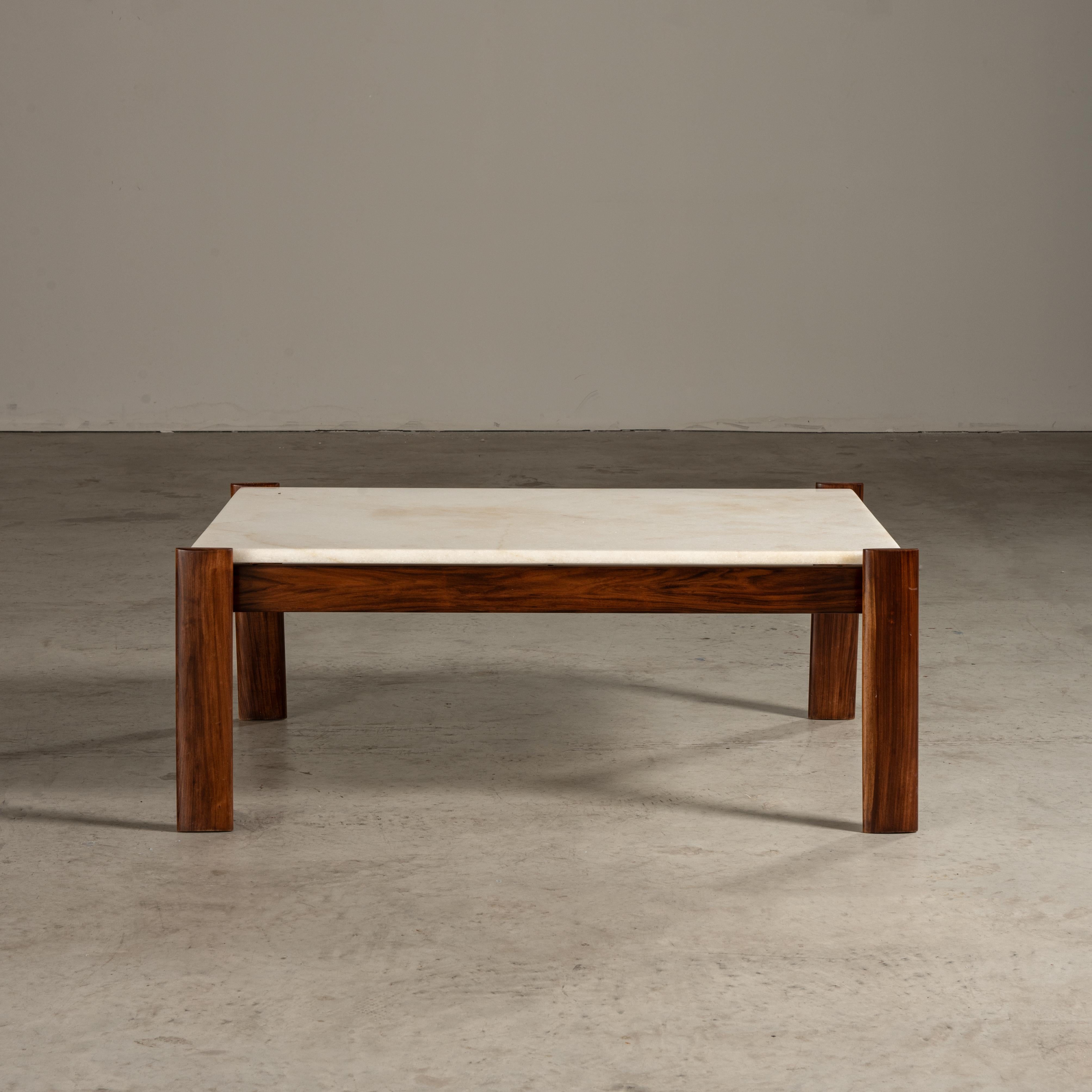 20th Century 'MP- 51' Coffee Table in Marble, by Percival Lafer, Brazilian Mid-Century Modern For Sale