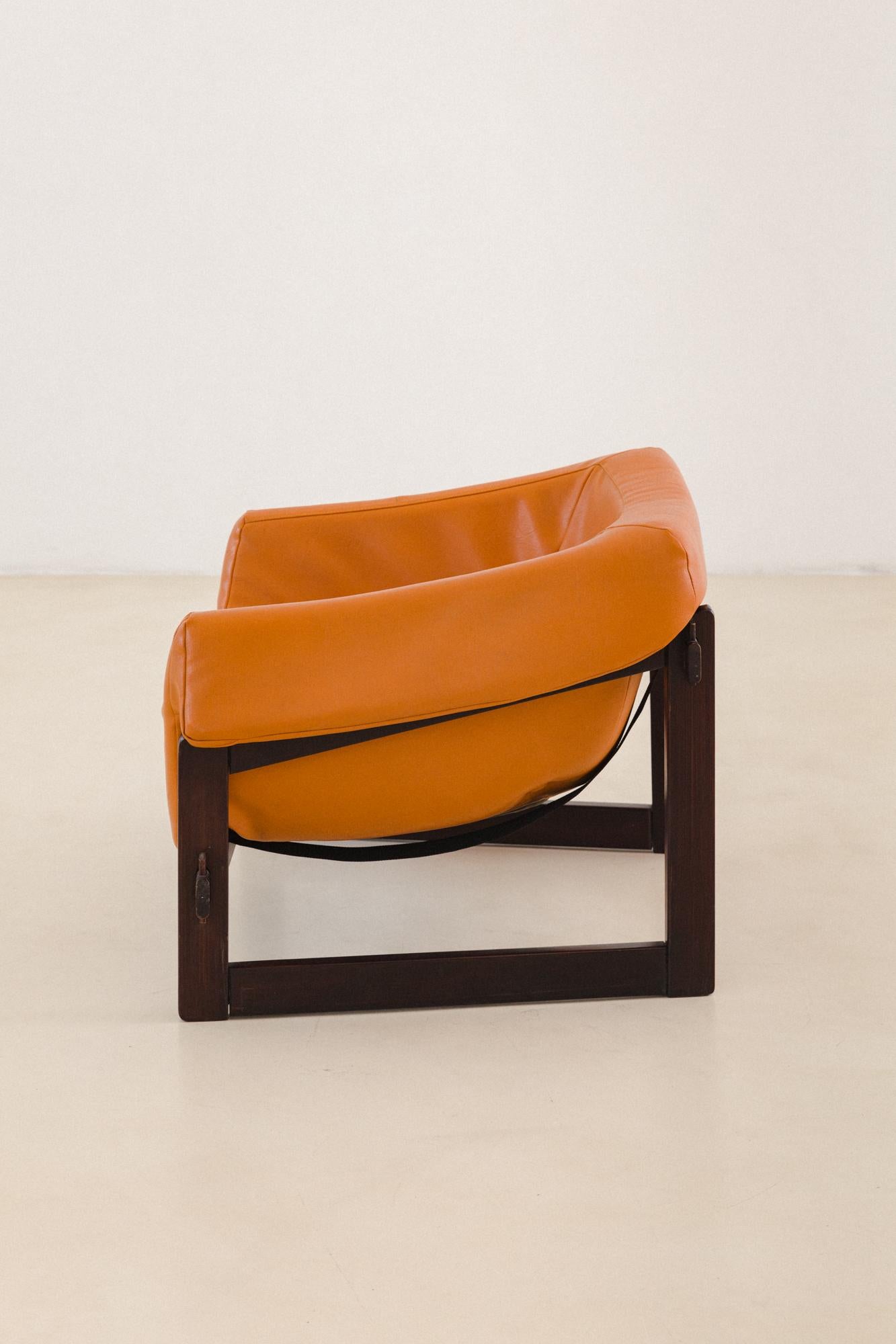 Mid-Century Modern MP-91 Midcentury Lounge Chair by Percival Lafer, 1960s For Sale