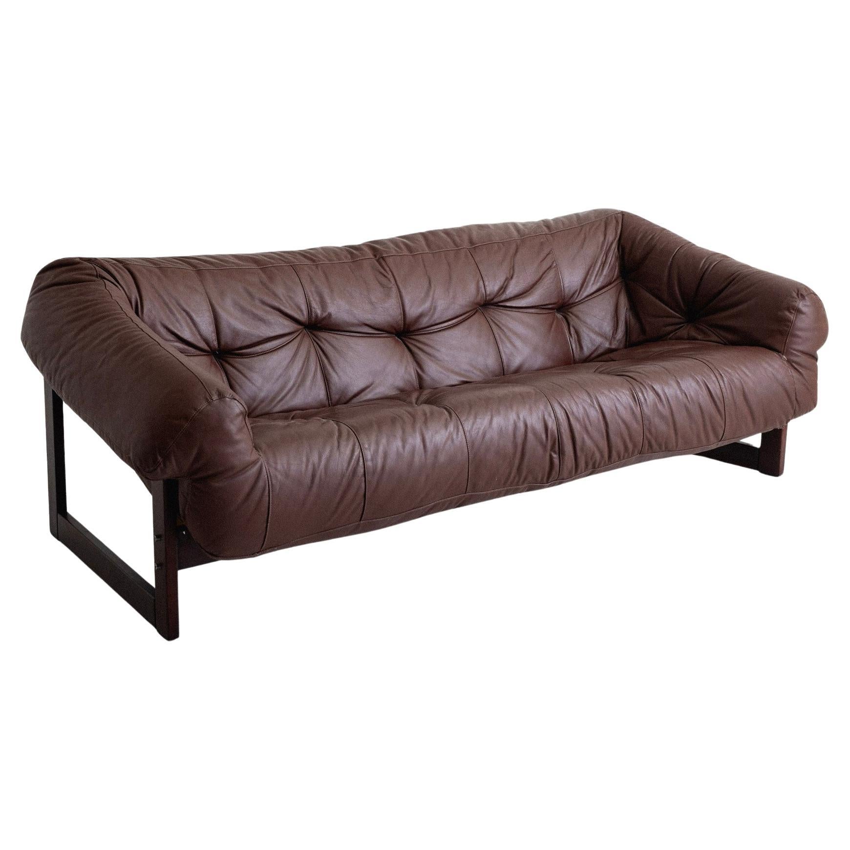 Mp-97 Tufted Leather Sofa by Percival Lafer