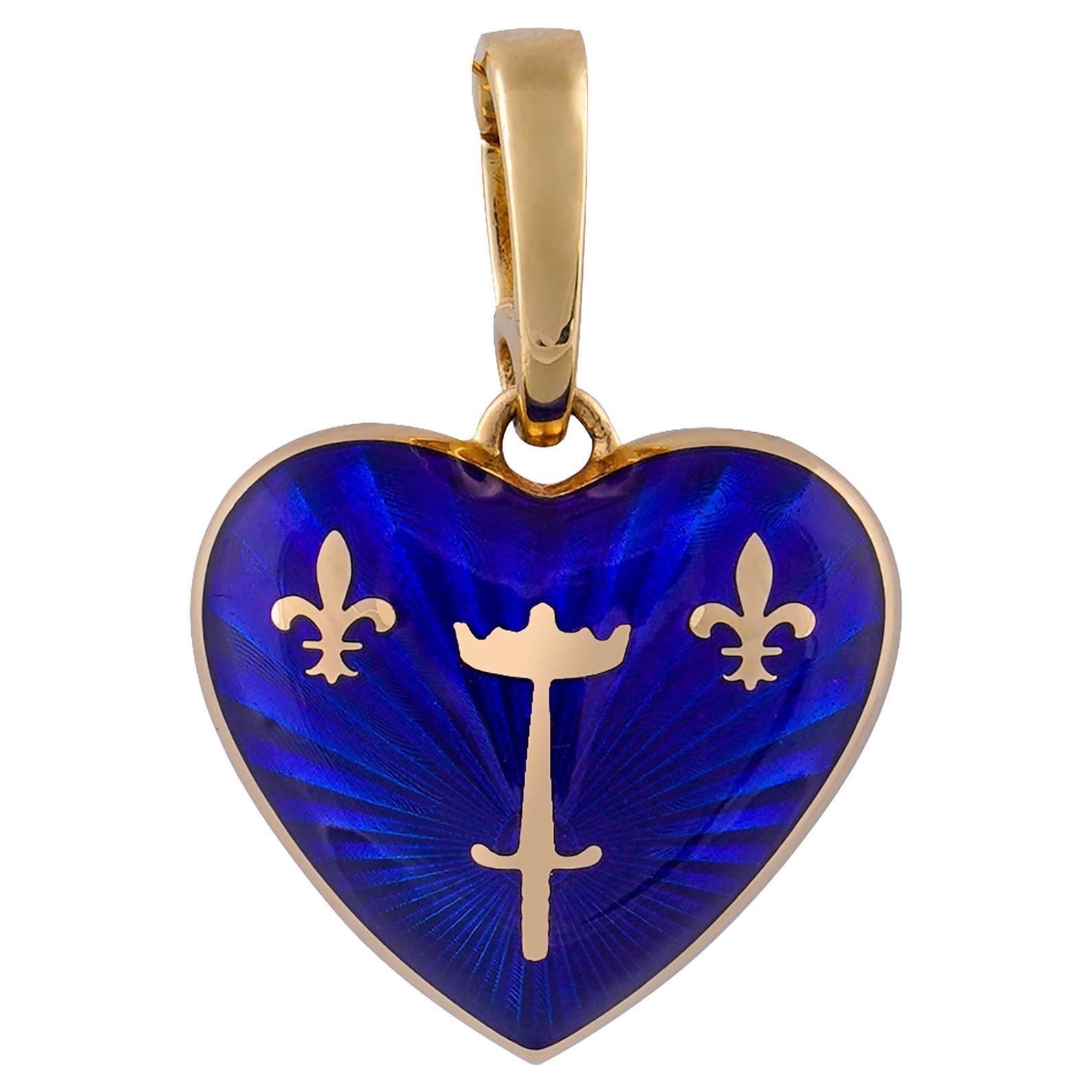 Mpereur Victor Mayer Le Coeur De Jeanne d’Arc Heart Pendant  For Sale