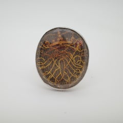 Stuart Crystal Ring, Sterling Silver and 18k Gold, 8.5, Museum-Quality