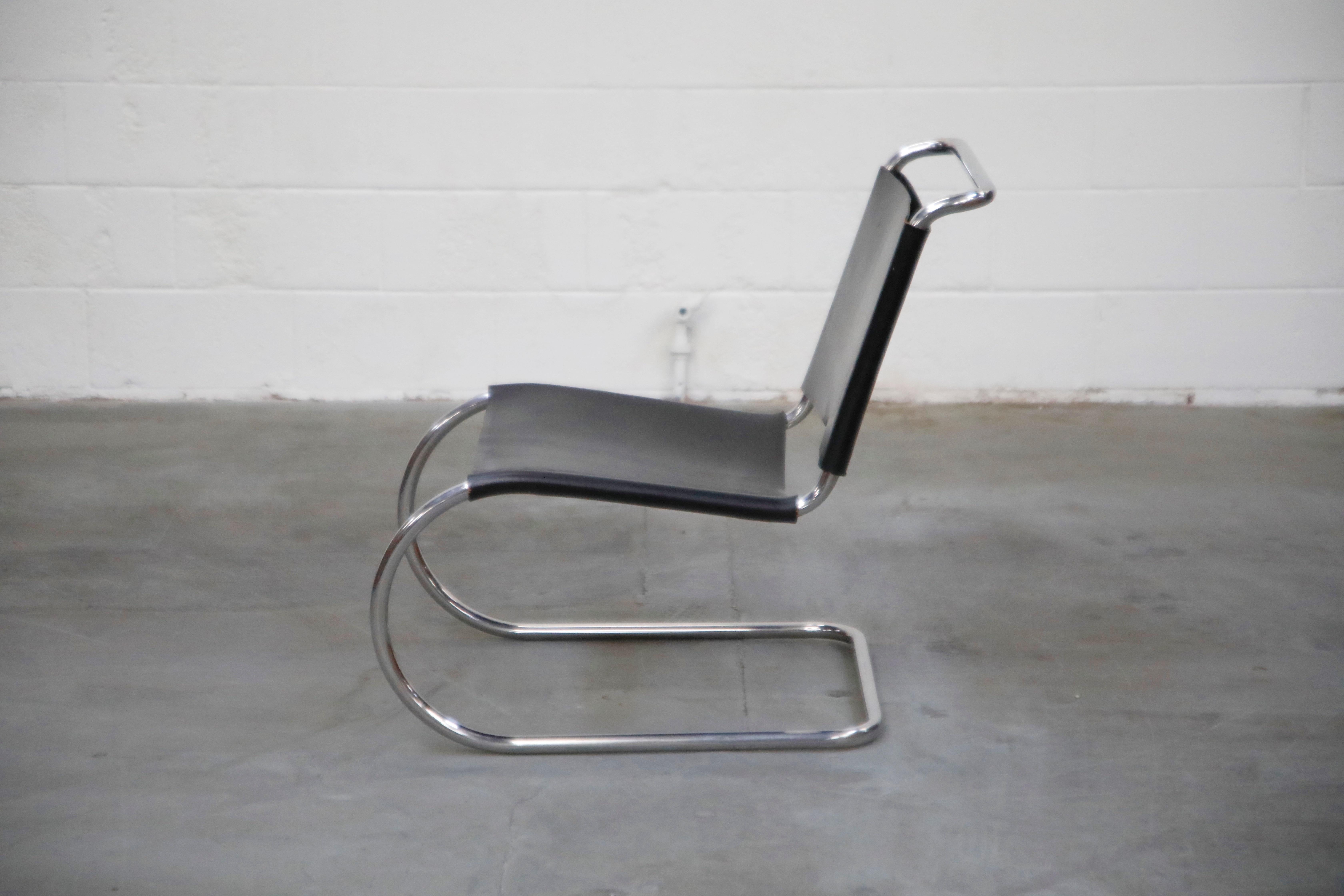 Mid-Century Modern MR 30/5 Lounge Chairs by Mies van der Rohe for Knoll International, Signed Pair