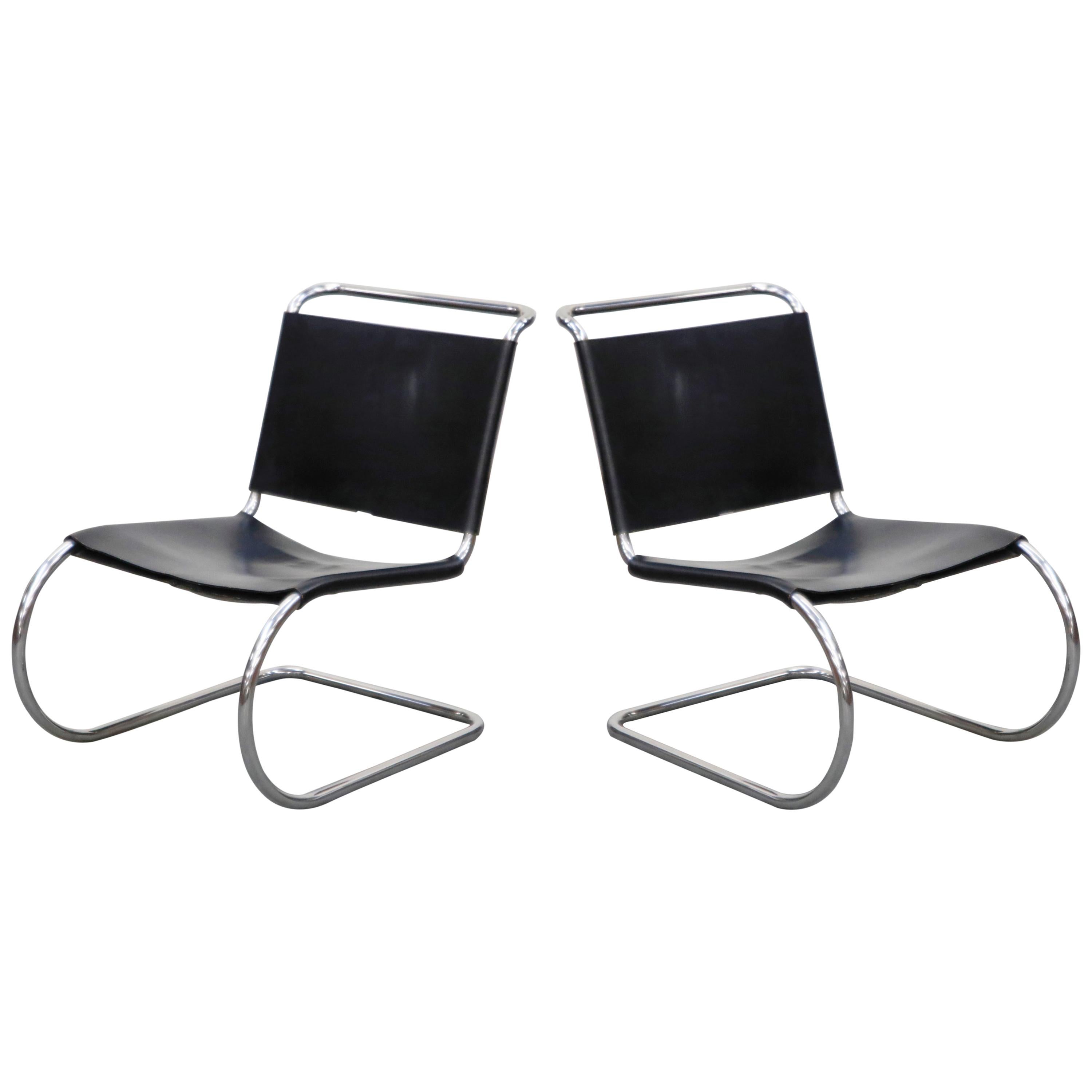 MR 30/5 Lounge Chairs by Mies van der Rohe for Knoll International, Signed Pair