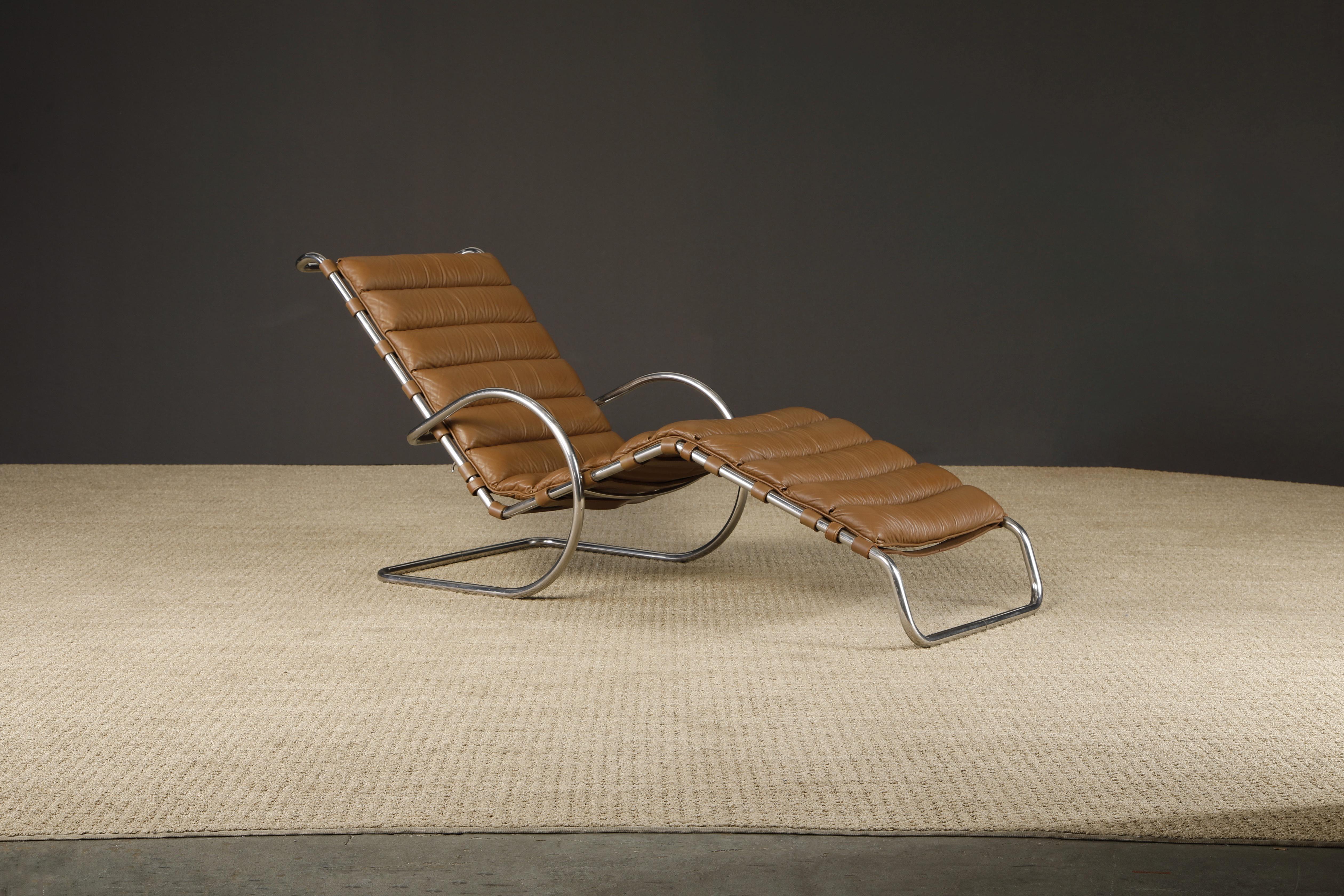 MR Adjustable Chaise Lounge by Mies van der Rohe for Knoll Intl, 1970s, Signed 3