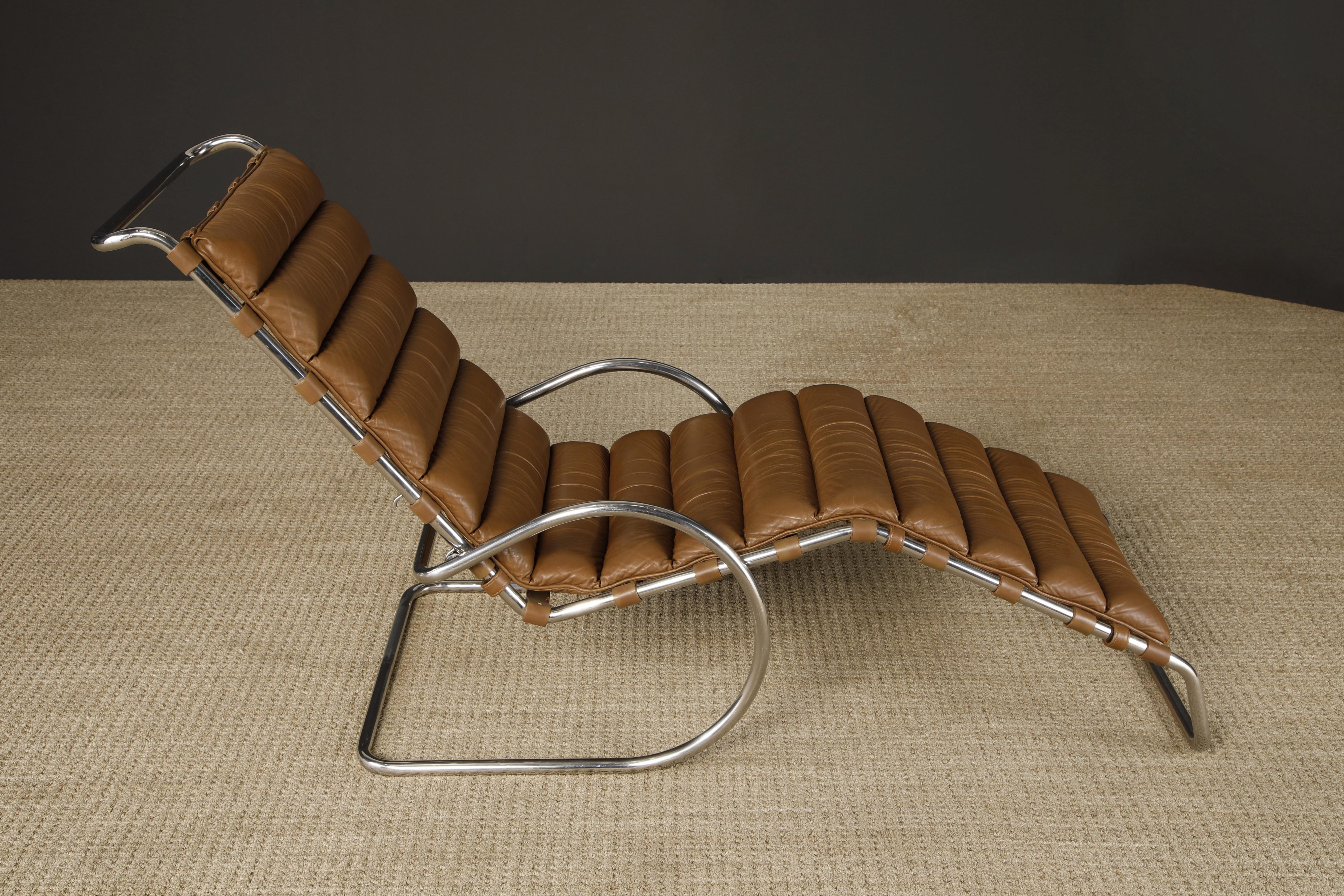 MR Adjustable Chaise Lounge by Mies van der Rohe for Knoll Intl, 1970s, Signed 2