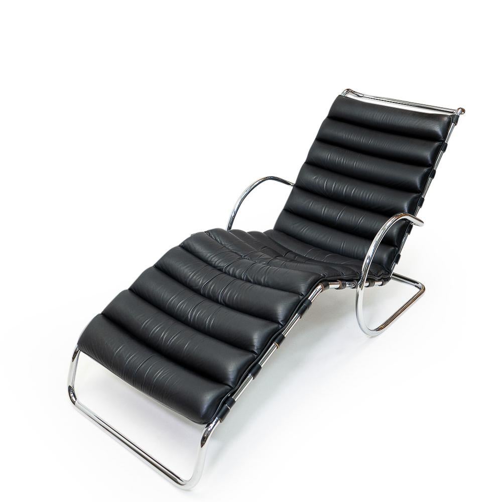 Mid-Century Modern MR Adjustable Chaise Lounge by Mies van der Rohe, Knoll, 1980s