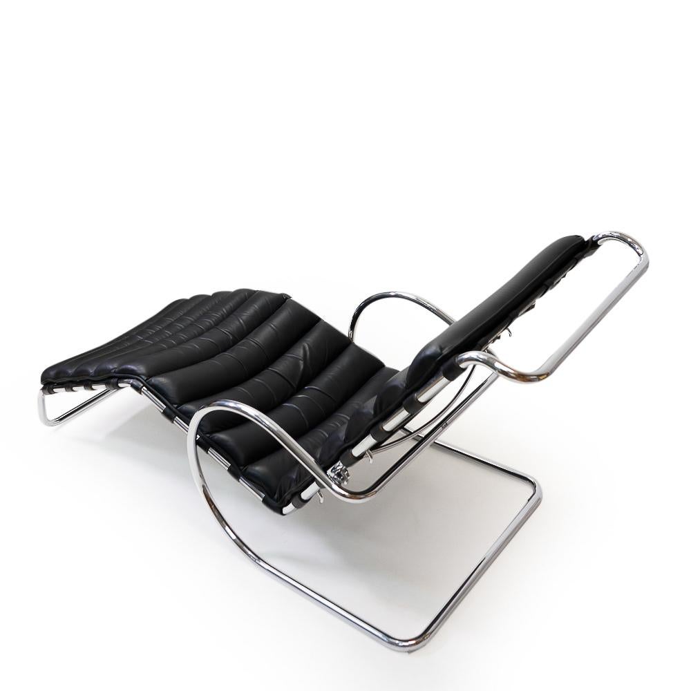 German MR Adjustable Chaise Lounge by Mies van der Rohe, Knoll, 1980s