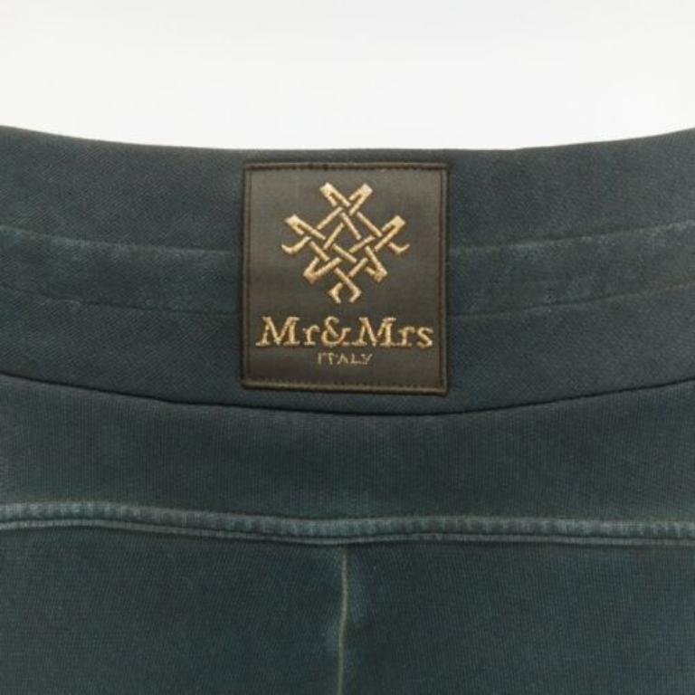 MR AND MRS Audrey Tritto green camouflage sequins washed cotton jogger pants XS For Sale 2